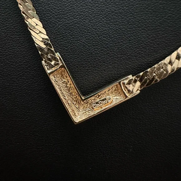 Dior Gold and Enamel Necklace -Preloved - Picture 4 of 5